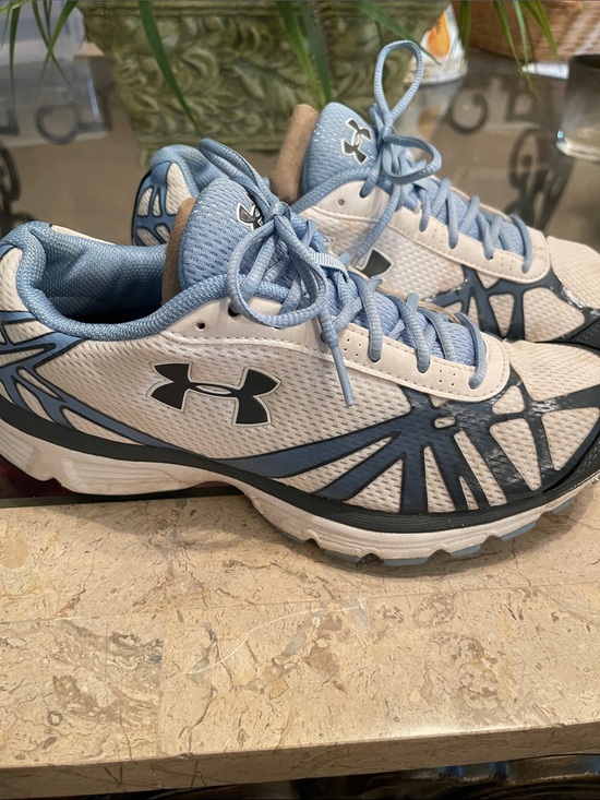 Under Armour Shoes - Under Armour Women's Light Blue and White Training Sneakers